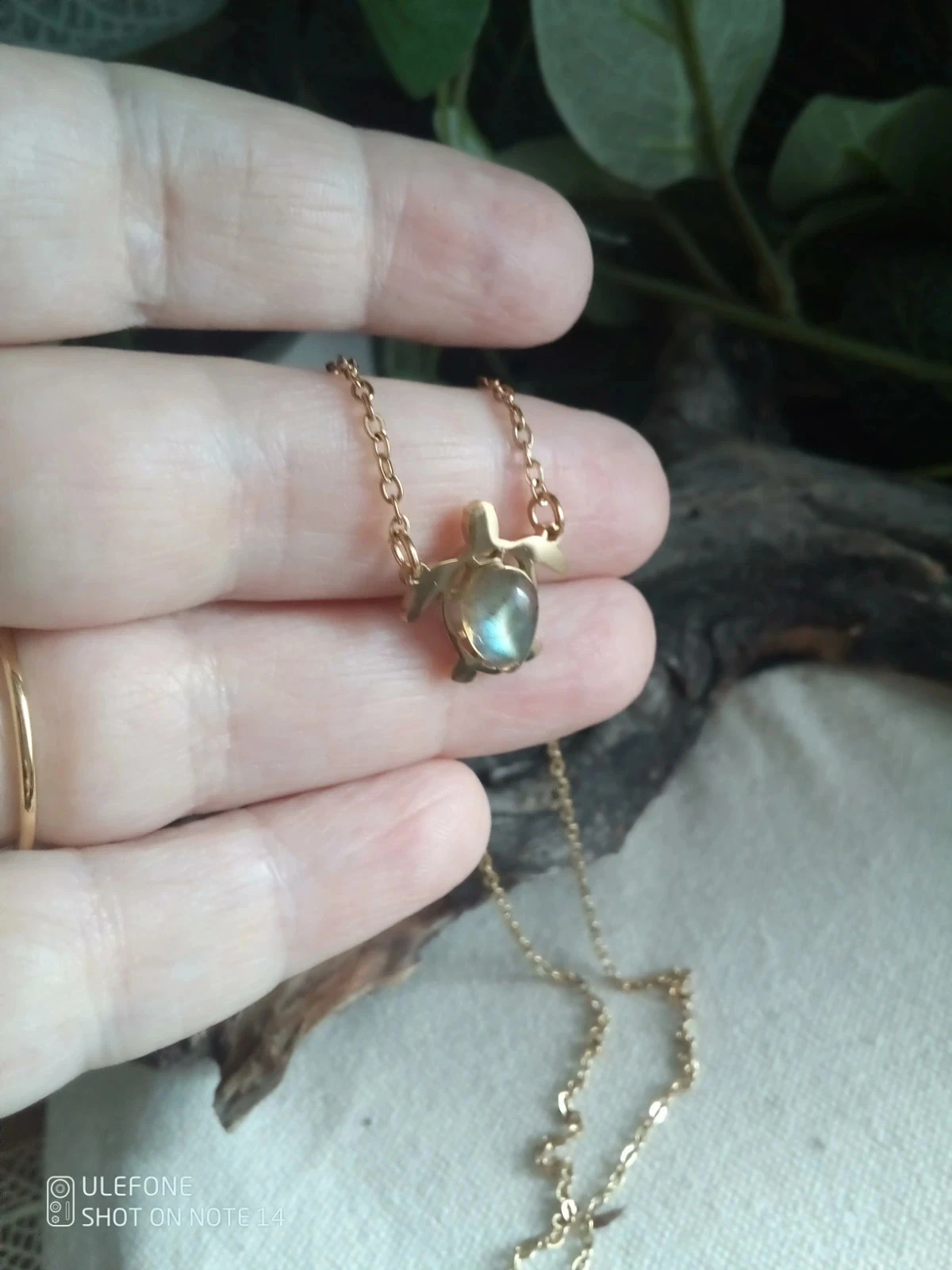 Schildpad ketting met labradoriet steen – photo 2